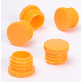 Lamellenstopfen für Ø 10mm Flachbodenglas orange 100 Stück